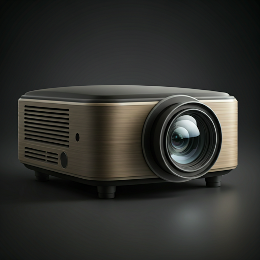 Vintage cinema projector casting a bright beam of light